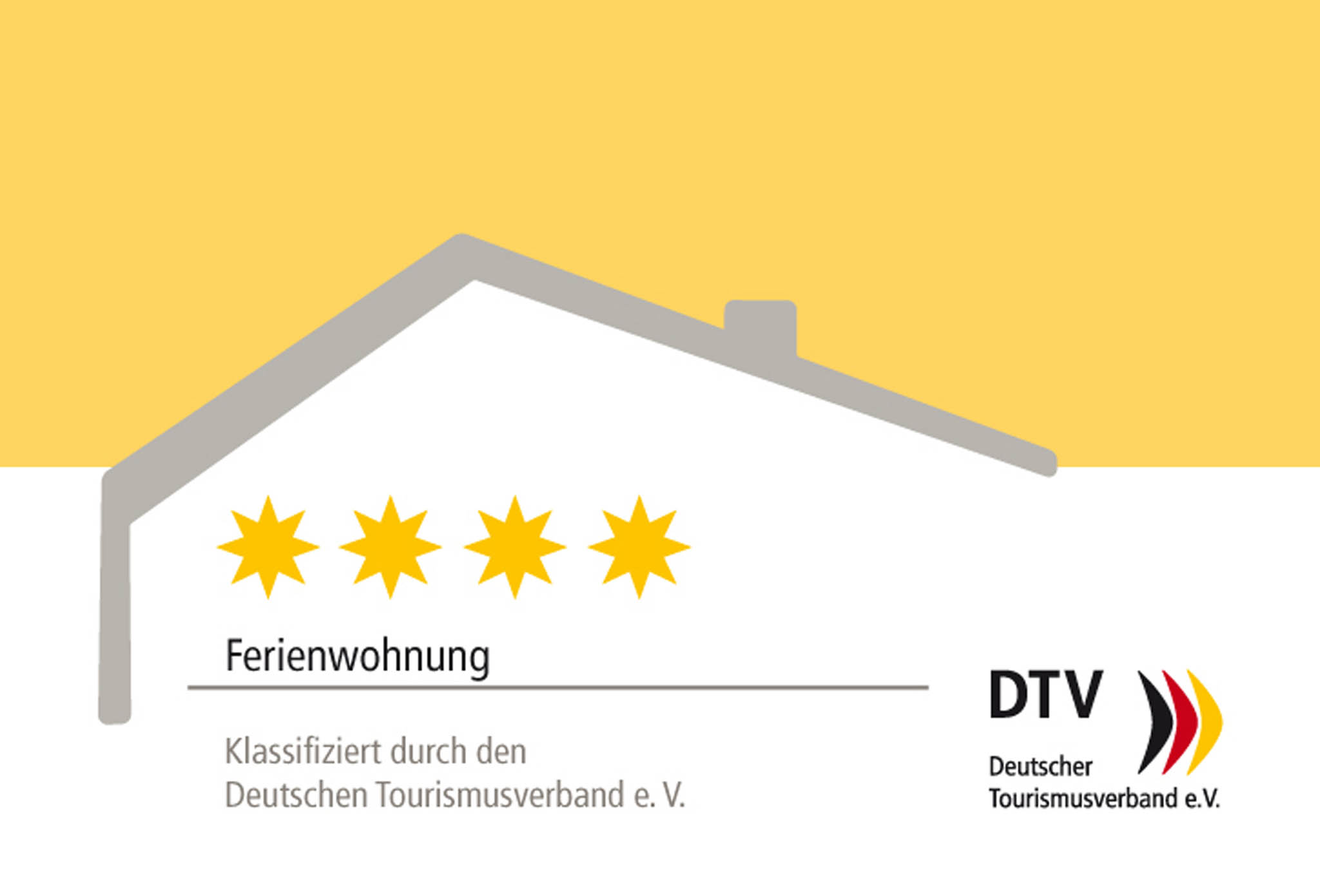 Deutscher Tourismusverband 4 Sterne Auszeichnung für die Ferienwohnung im Ahrtal